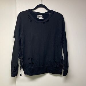 Pam & Gela Black Sweatshirt, Size Small